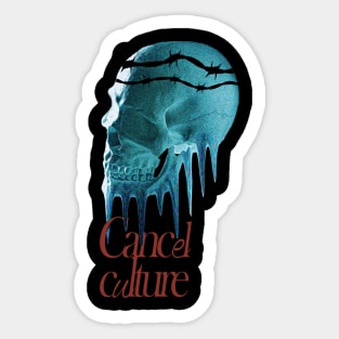 Cancel Culture Skullart Sticker